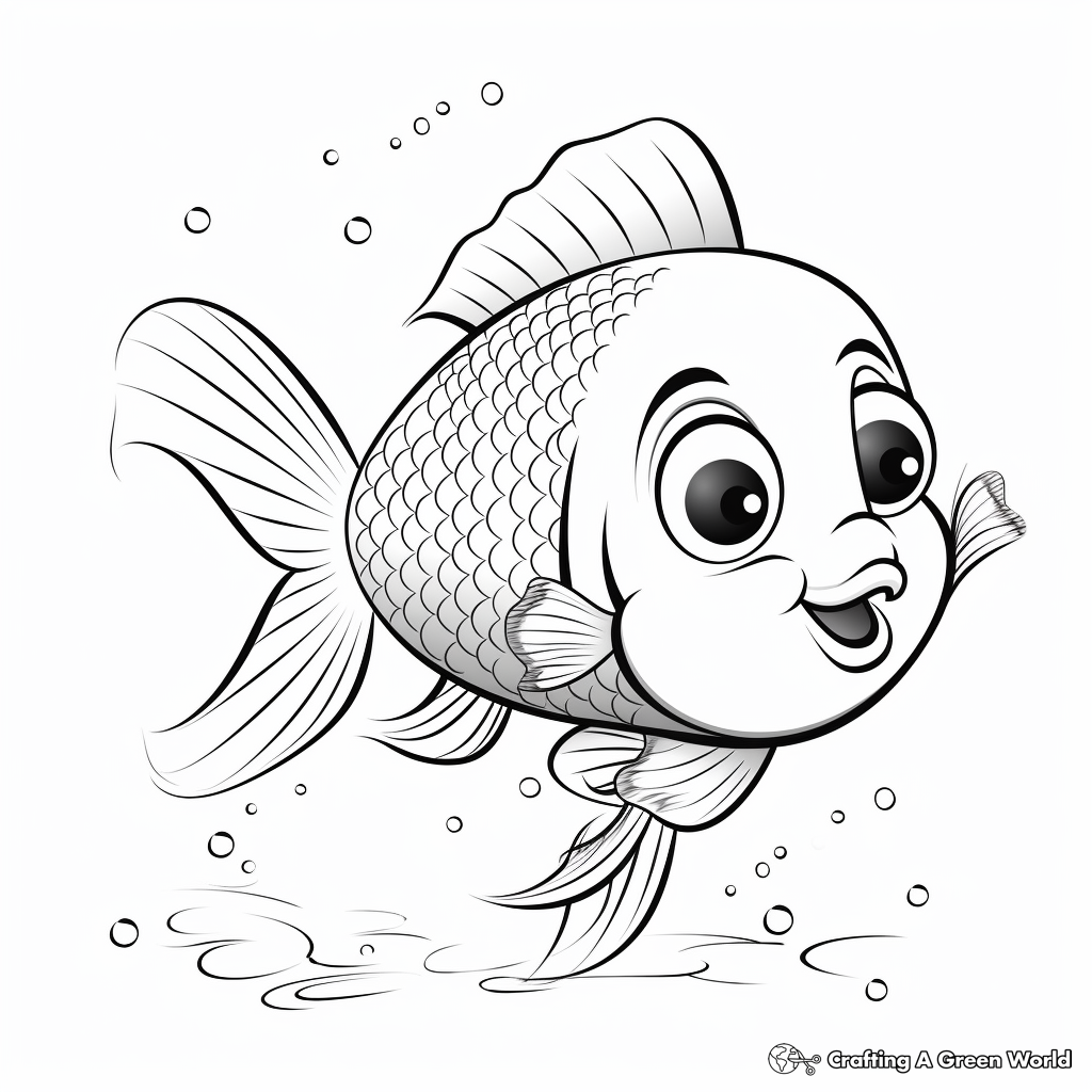 Rainbow fish coloring pages