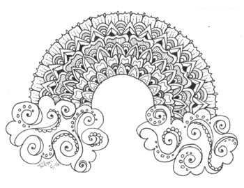 Rainbow colouring sheet tpt