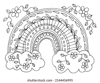 Rainbow adult coloring images stock photos d objects vectors