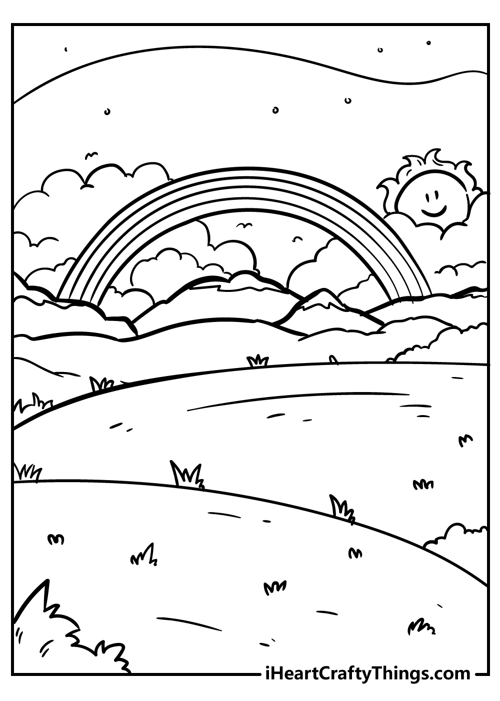 Rainbow coloring pages free printables