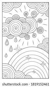 Rainbow coloring page images stock photos d objects vectors