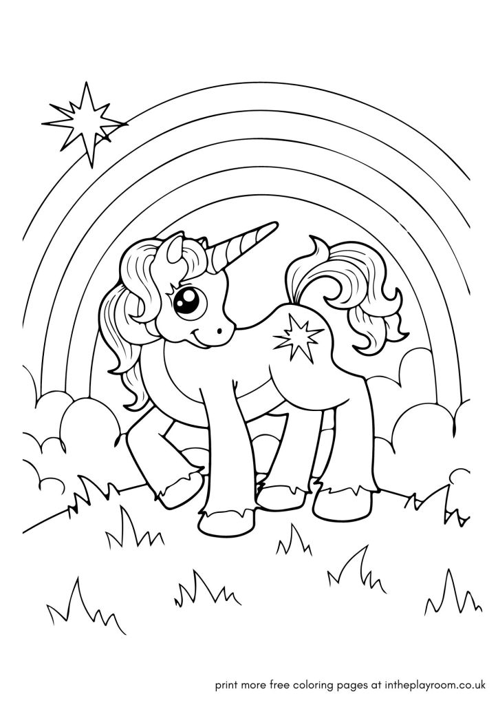 Free rainbow loring pages for kids