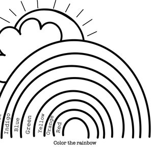 Rainbow coloring page