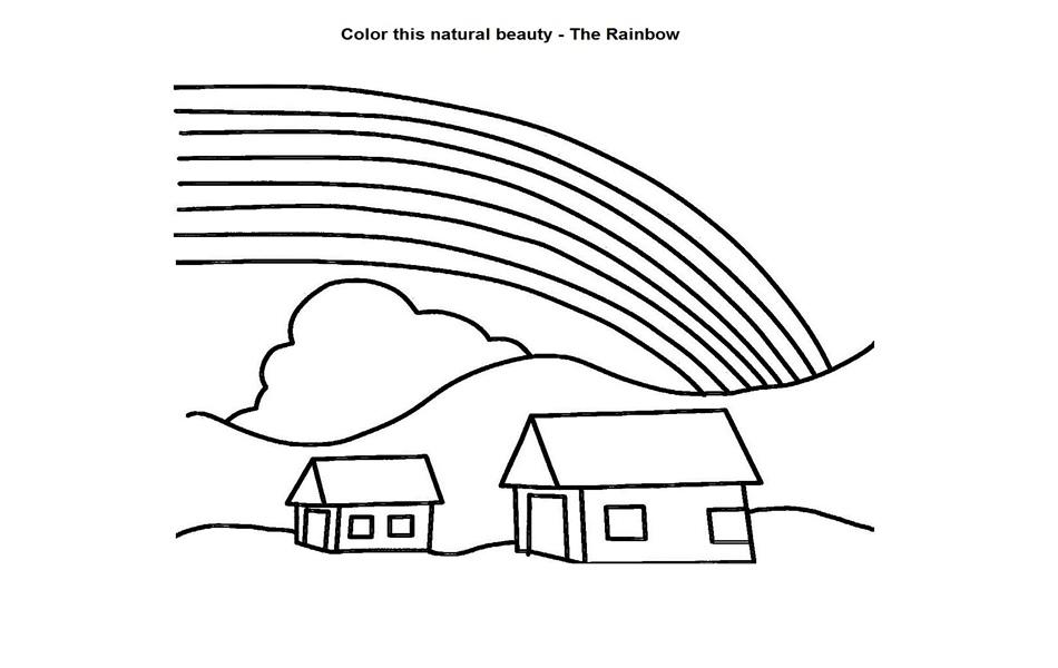 Rainbow coloring pages for kids