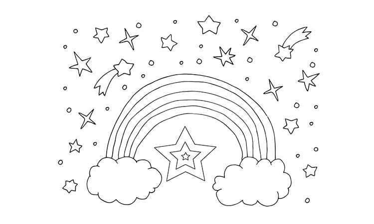 Rainbow coloring pages kids coloring pages