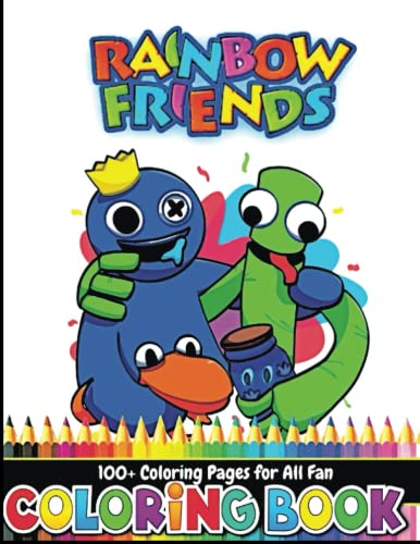 Rainbow friends coloring book fun rainbow friends coloring books for kids toddlers boys girls exclusive rainbow friends illsturations by angela j davis