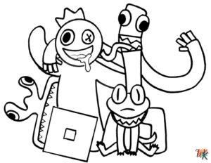 Rainbow friends coloring pages hã i hæác trang tã mã u äáng váºt