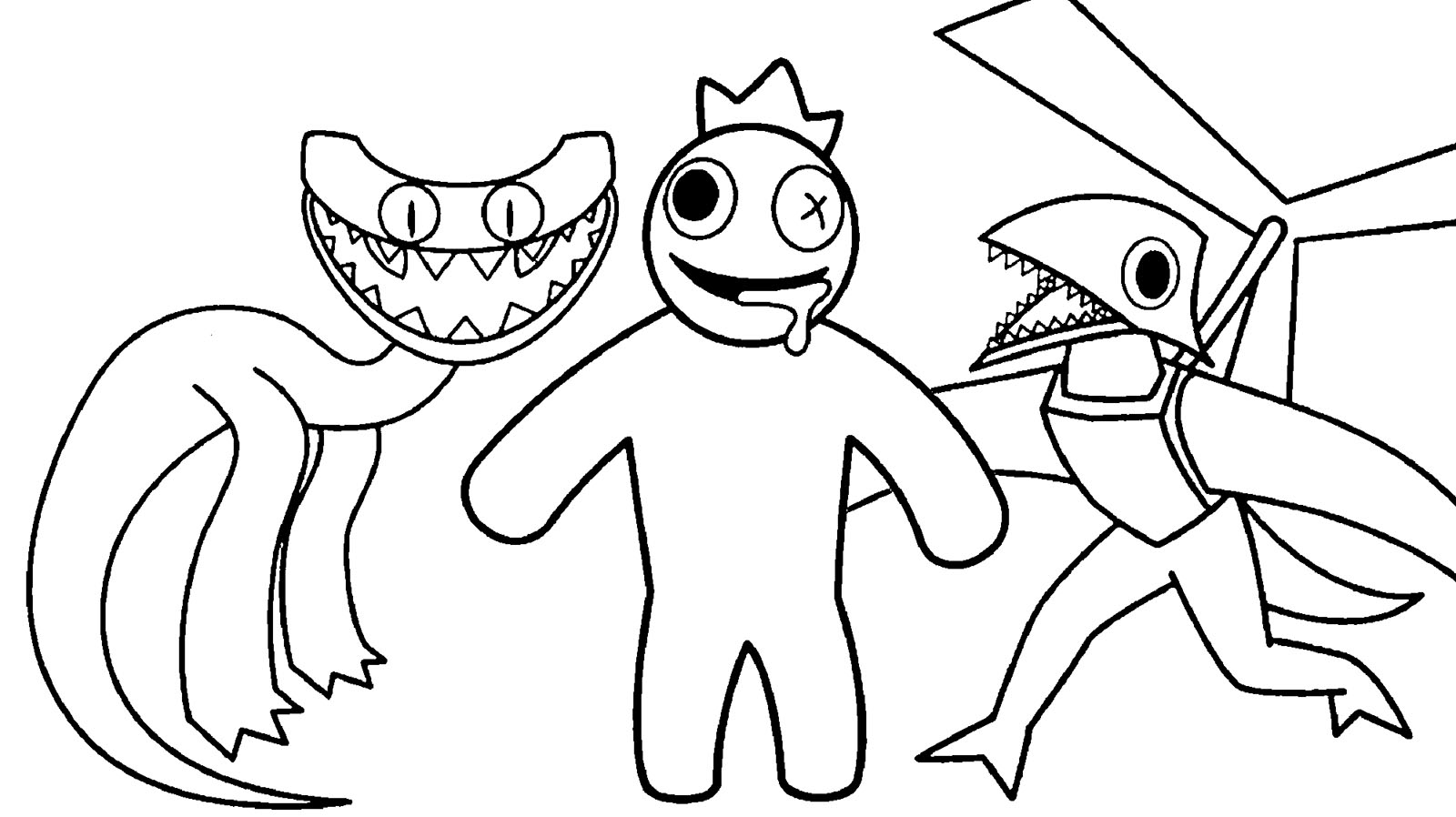 Rainbow friends chapter coloring pages