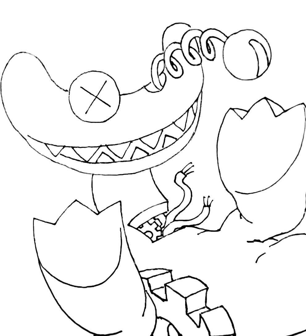 Rainbow friends chapter coloring pages â robot cyan â art education