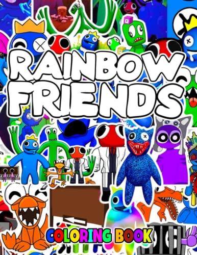 Rainbow friend coloring book funny coloring pages with many characters for adults fans kids to have fun and stress relief by sharon l burden