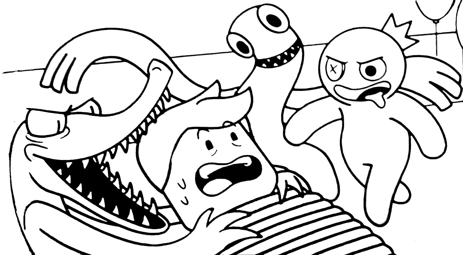 Rainbow friends roblox coloring pages â having fun with children
