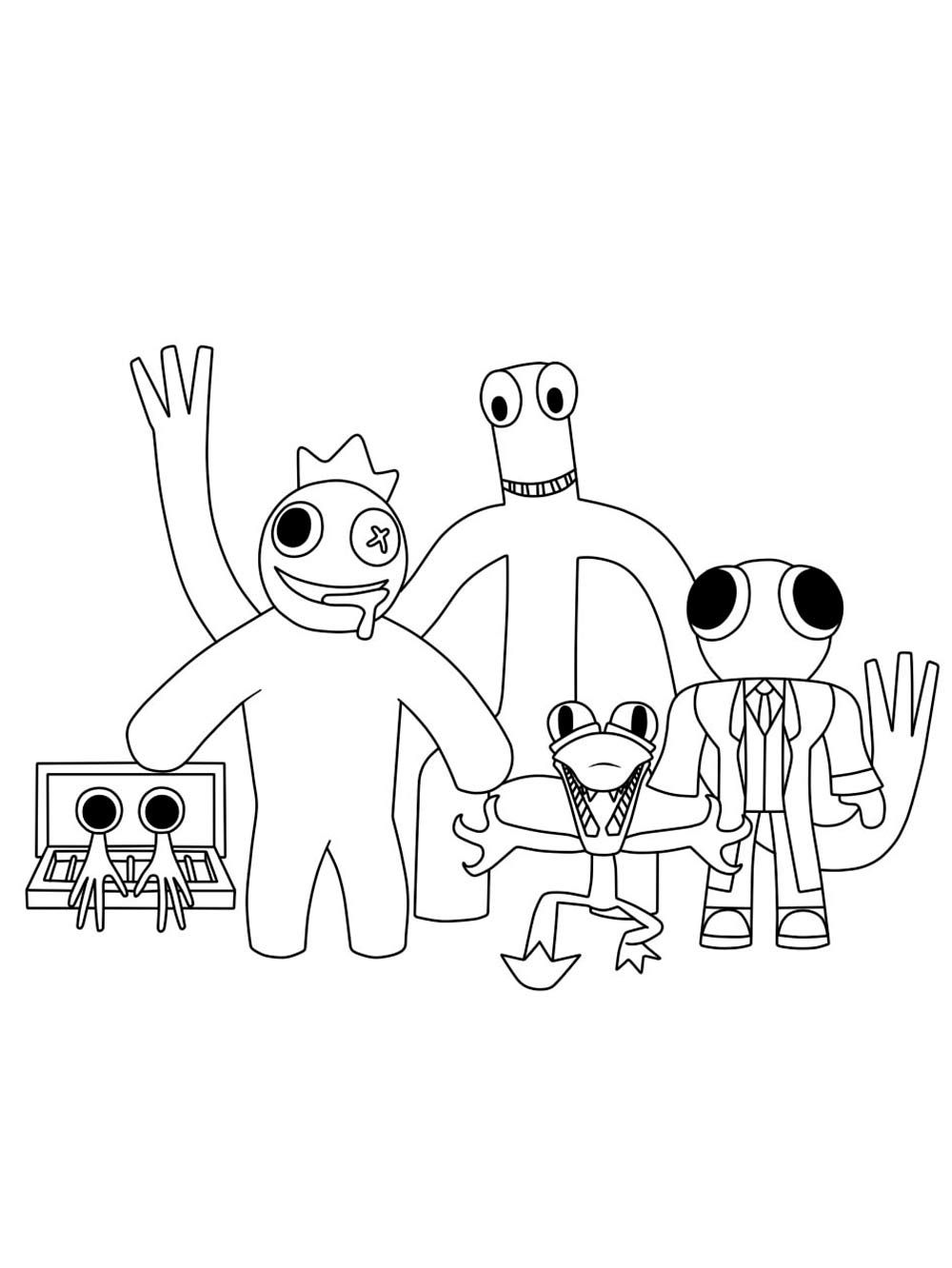 Rainbow friends roblox coloring pages coloring books coloring pages free halloween coloring pages