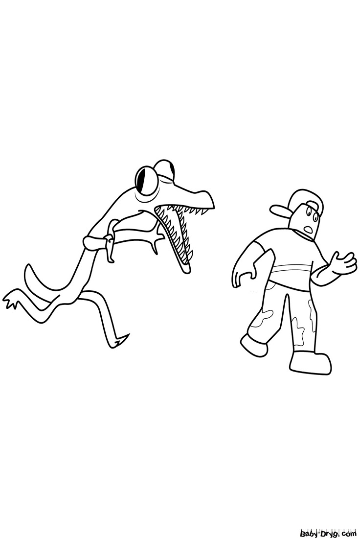 Rainbow friends coloring game print roblox coloring book rainbow friends