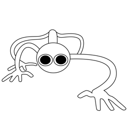Rainbow friends coloring pages for kids