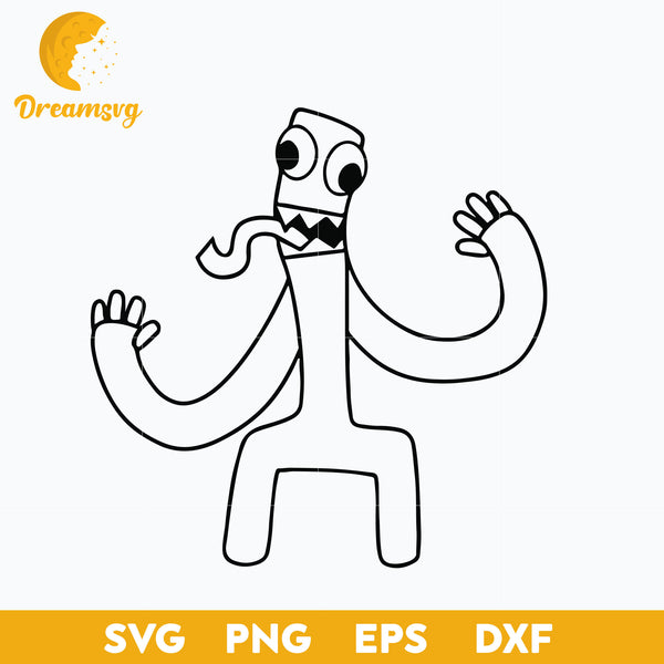 Blue and green from rainbow friends coloring svg funny svg png dxf e