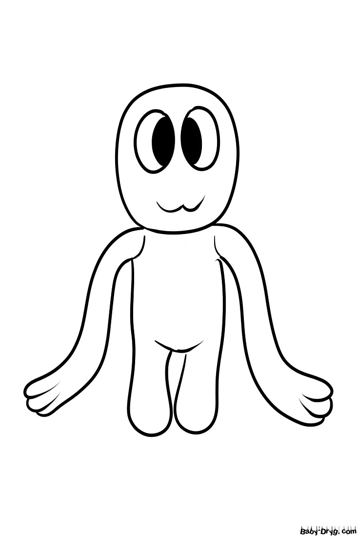 Picture of rainbow friends from the game roblox print roblox coloring book rainbow friends