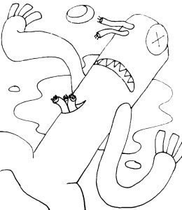 Rainbow friends coloring page â art art