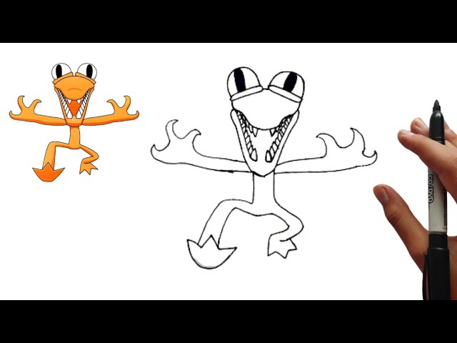 Desenhando orange roblox rainbow friends