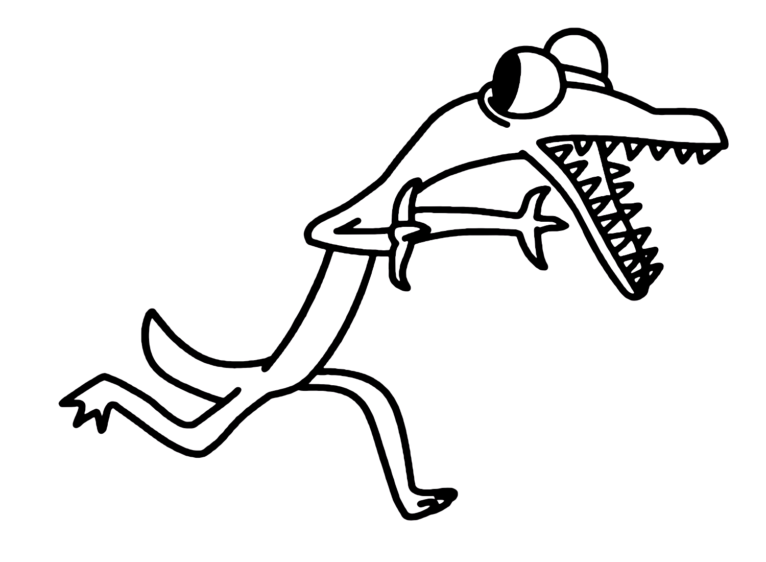 Rainbow friends orange running coloring page