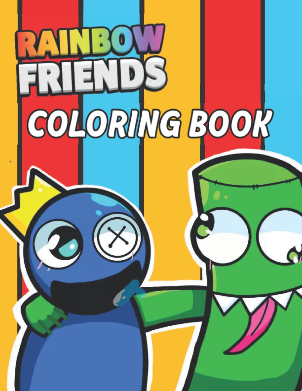 Rainbow friends coloring book super cute big and easy designs with rainbow friends blue rainbow friends green rainbow friends orange rainbow friends and more by rainbow friends the official