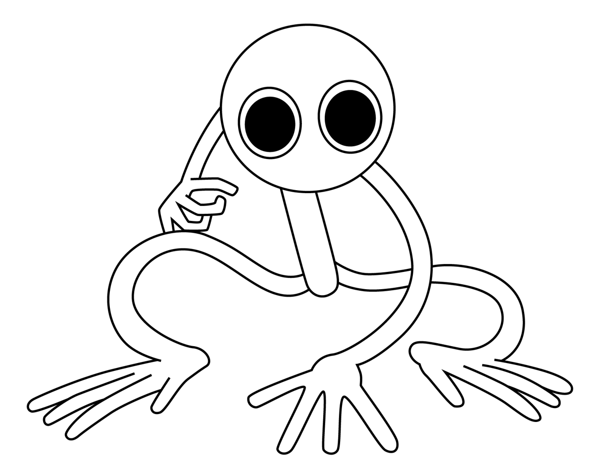 Rainbow friends coloring pages printable pdf