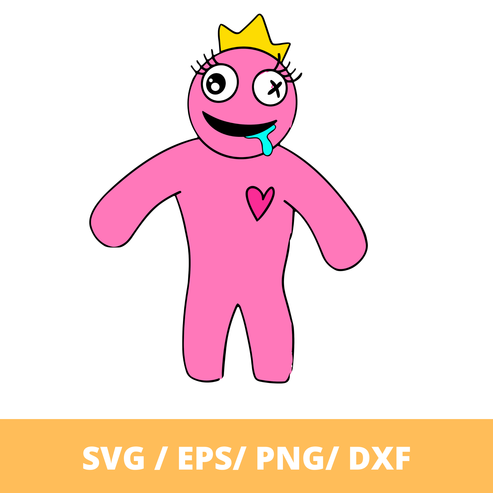 Rainbow friends roblox inspired illustration blues friend p