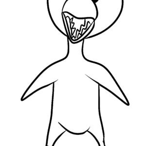 Yellow rainbow friends coloring pages printable for free download