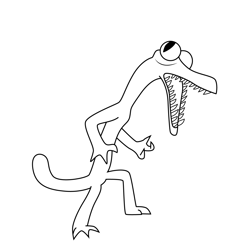Orange rainbow friends coloring pages for kids
