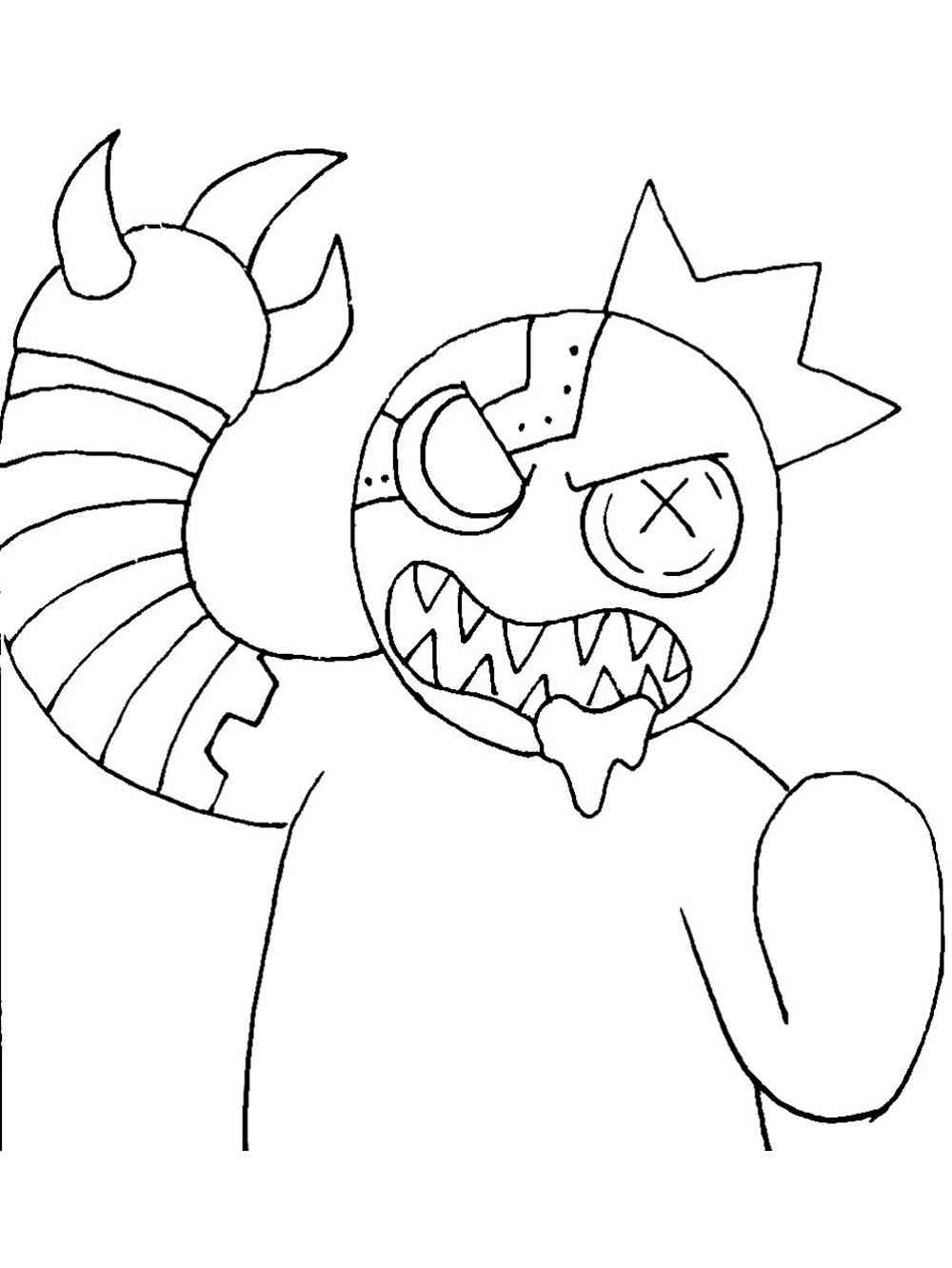Rainbow friends coloring pages