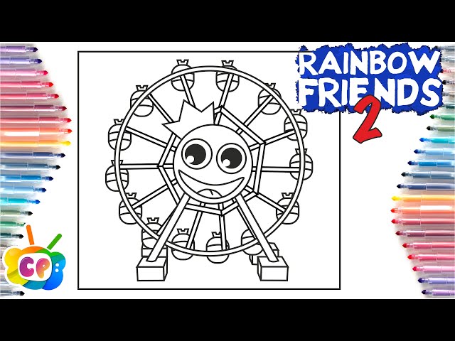Roblox rainbow friends chapter coloring page rainbow friends blue