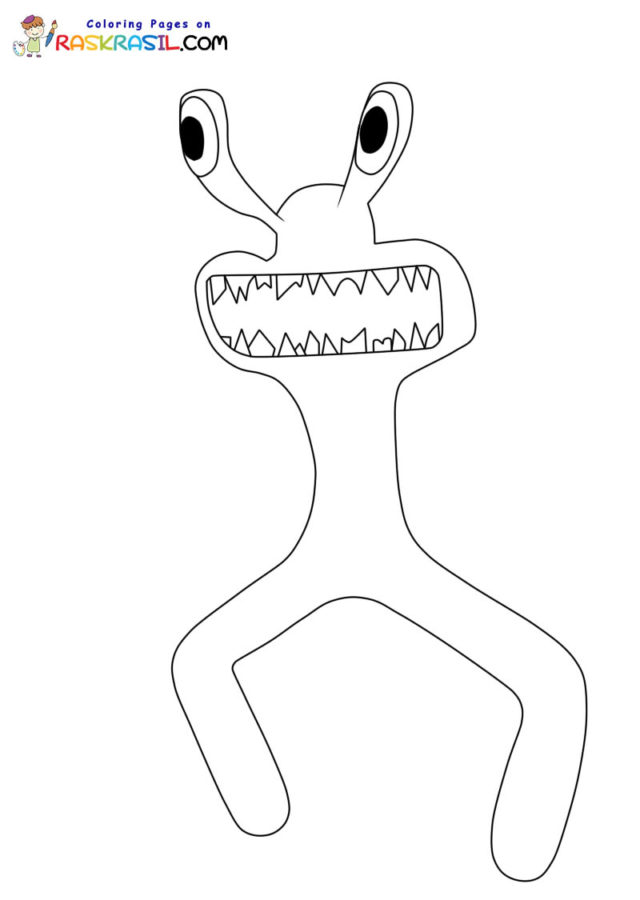 Pink rainbow friends coloring pages