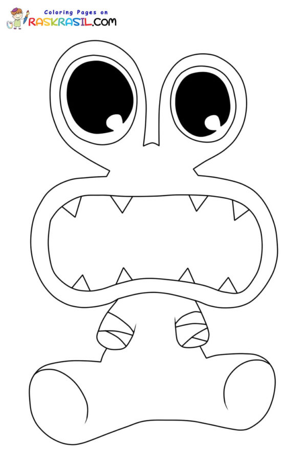 Pink rainbow friends coloring pages