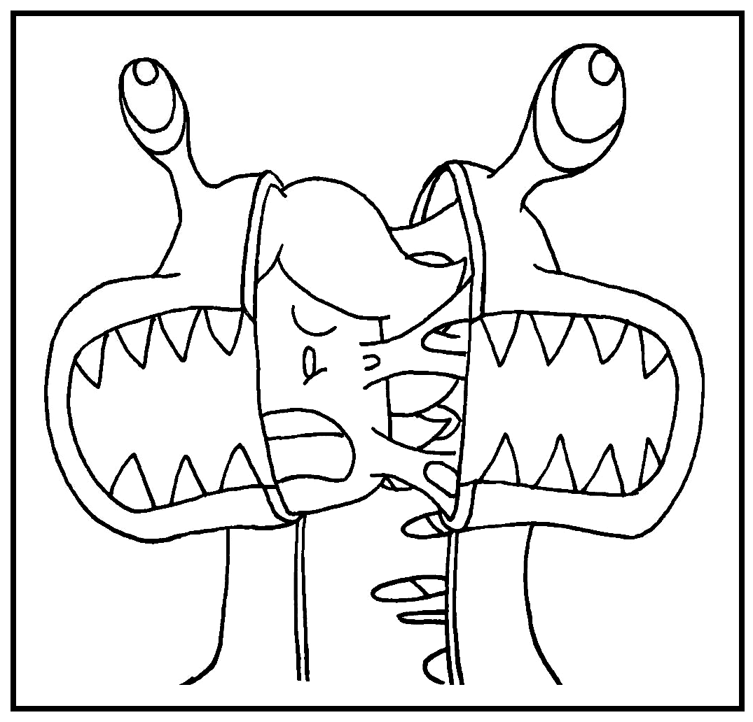 Rainbow friends pink roblox coloring page
