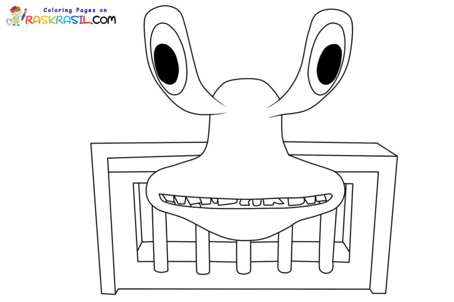 Pink rainbow friends coloring pages
