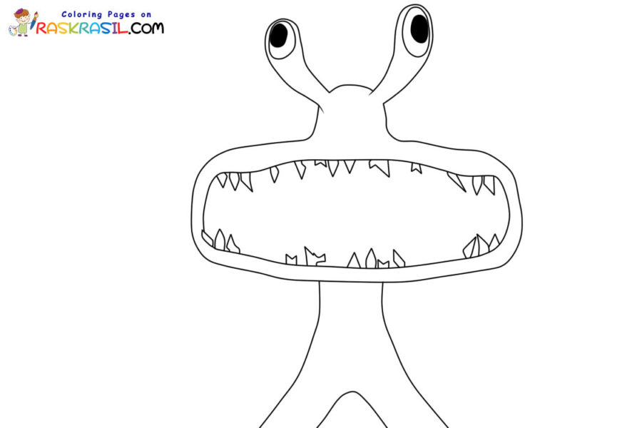 Pink rainbow friends coloring pages