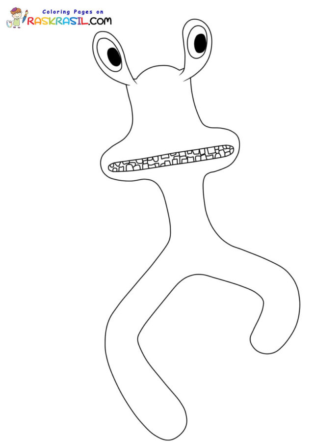 Pink rainbow friends coloring pages