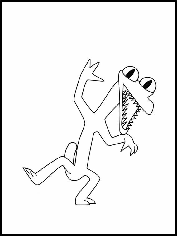 Printable coloring book rainbow friends