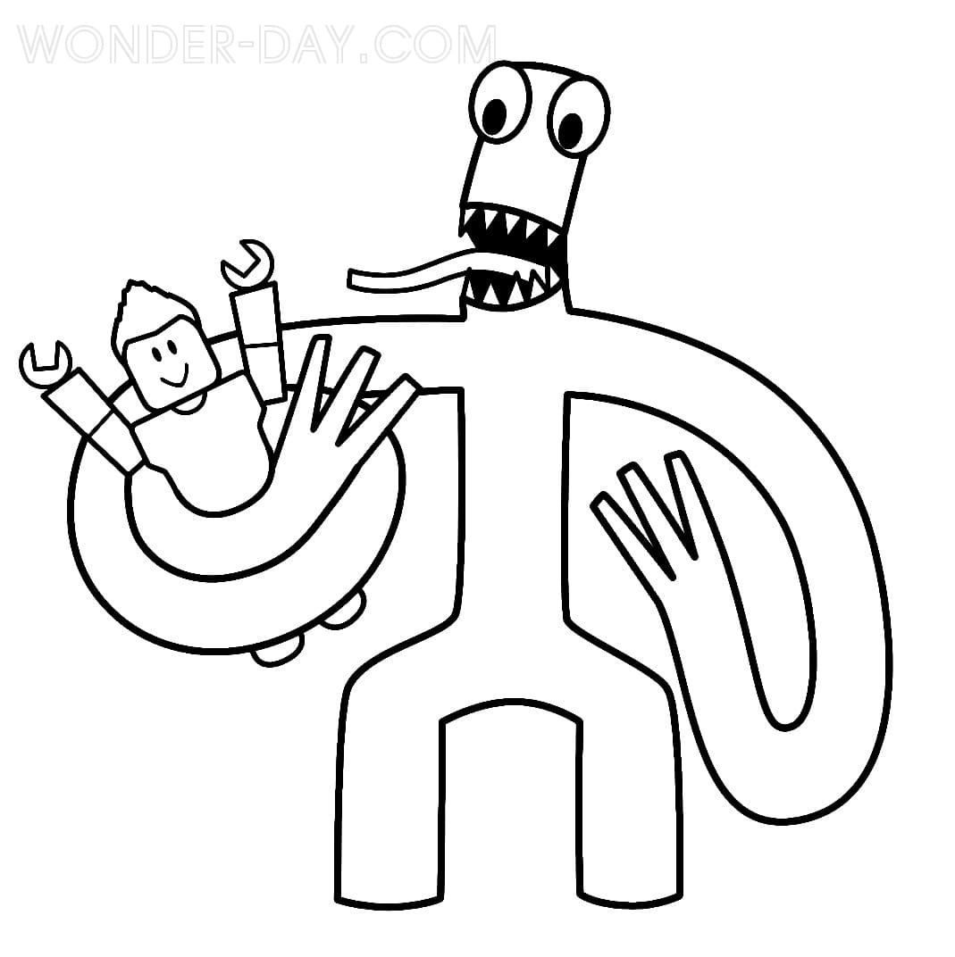 Rainbow friends coloring pages print and color