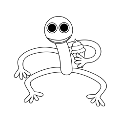 Purple rainbow friends coloring pages for kids
