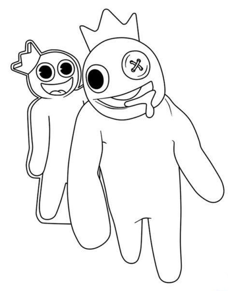 Rainbow friends coloring pages