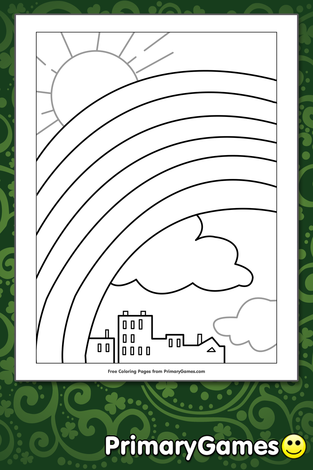 Rainbow coloring page â free printable pdf from