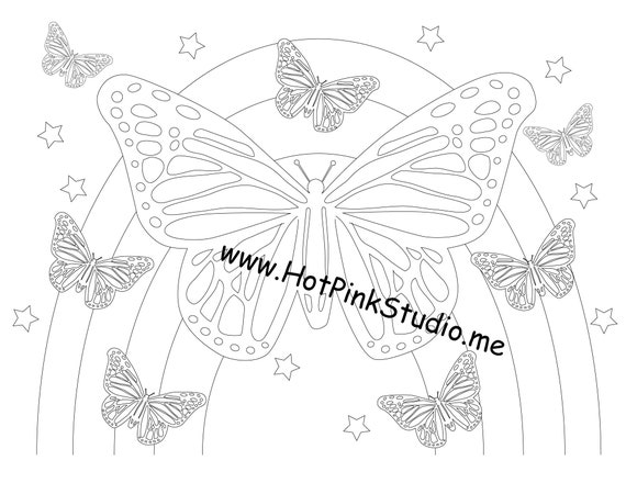 Pin the butterfly on the rainbow birthday party game and free butterfly coloring page game for girls diy birthday game