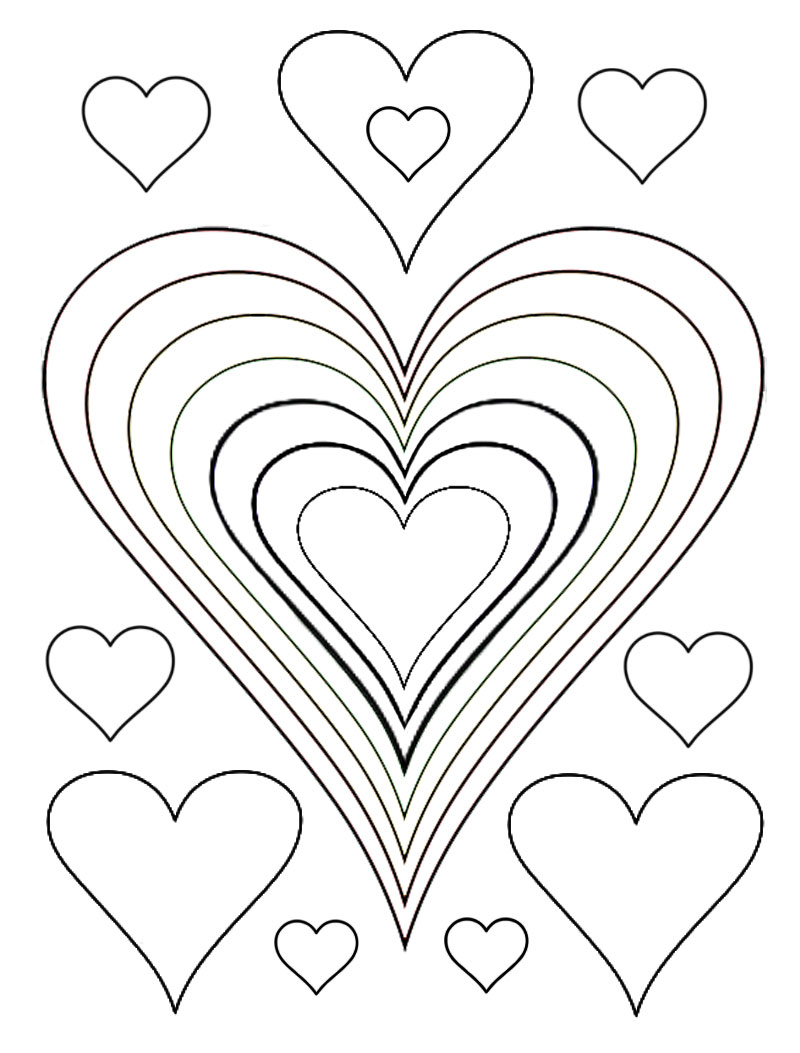 Rainbow heart louring poster rooftop post printables
