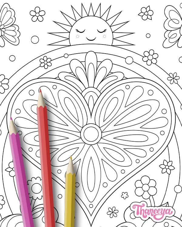 Heart coloring pages