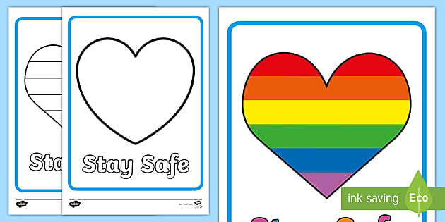 Nhs rainbow heart louring teacher made