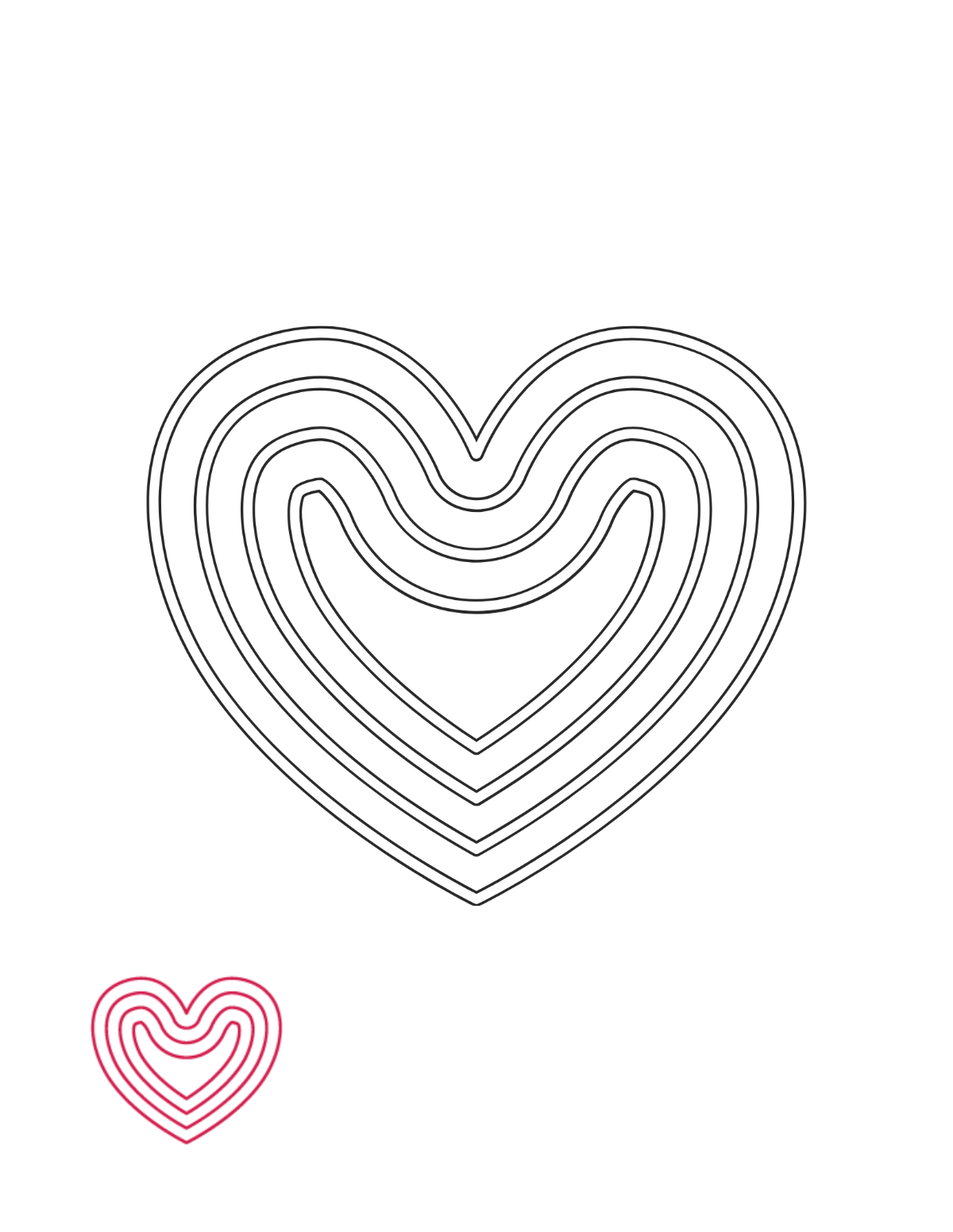 Free heart coloring page s examples