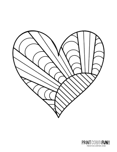 Printable heart coloring pages a huge collection of hearts for coloring crafting learning at