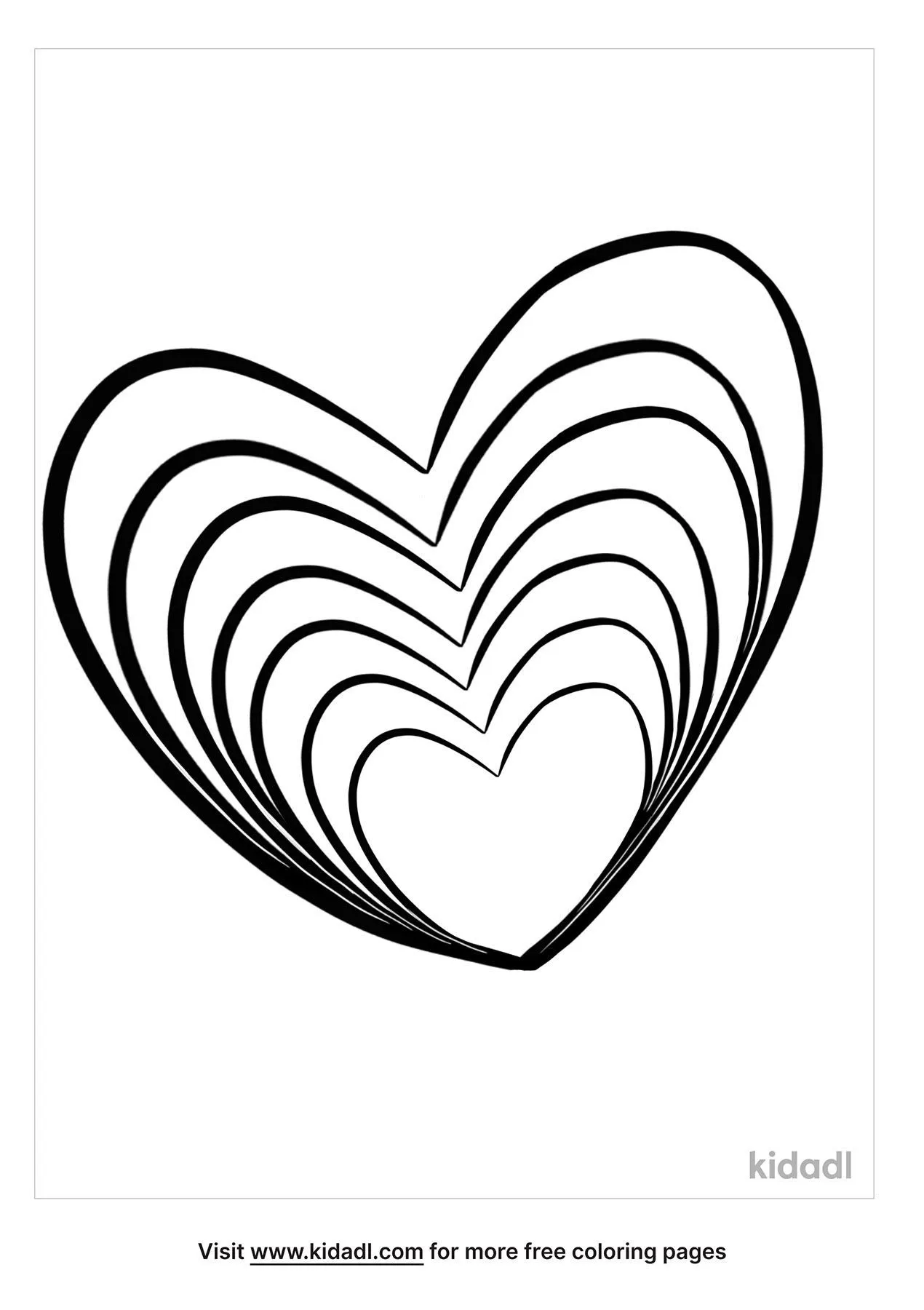 Free rainbow heart coloring page coloring page printables