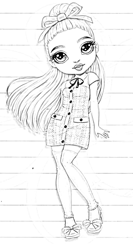 Rainbow high junior bella parker coloring pages â art education