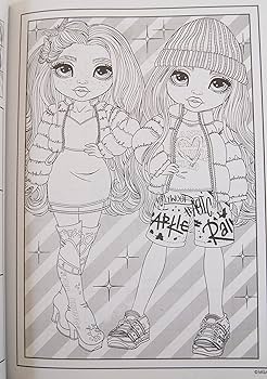 Rainbow high coloring and activity book with bonus stand